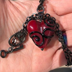 Glass Heart necklace ❤️